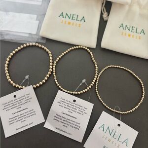 Anela gold filled bracelets 8"